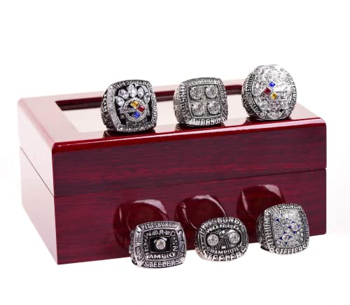 Pittsburgh Rugby Championship Ring Set with Display Box - 6 Rings