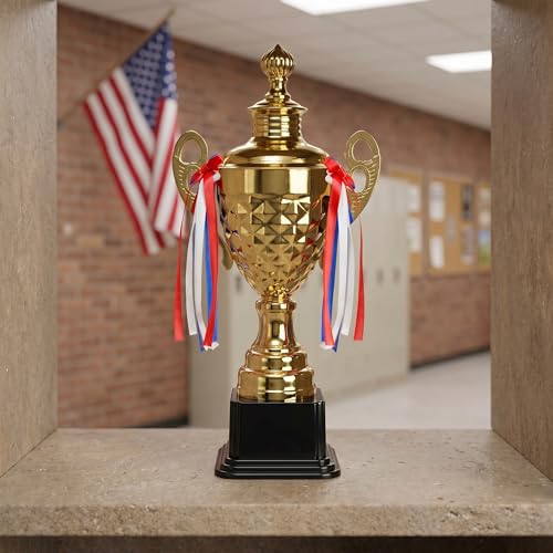 Large Gold Trophy Cup - 14.5" Award for Sports & Tournaments