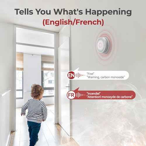 Interconnected Smoke and Carbon Monoxide Detector Combo with Voice Alert fire Alarms 1pack