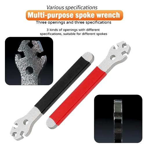 Bicycle Spoke Wrench Set - 2 Durable Tools with Anti-Slip Handle