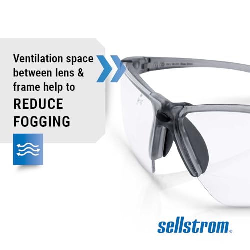 Safety Glasses with Readers - Wraparound Bifocal 2.5x Magnification