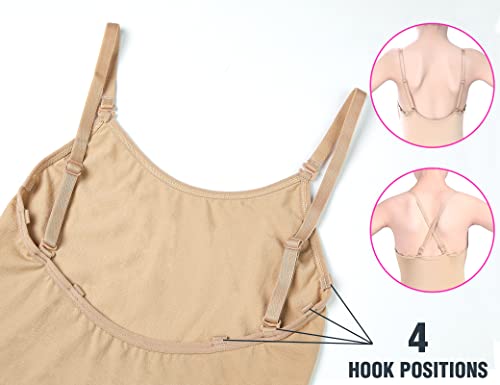 Girls Seamless Camisole Bodysuit - Nude, Size 8-9 Years