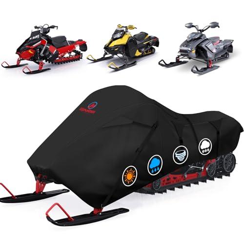 Premium Snowmobile Cover 130 Inch - Waterproof Heavy Duty Protection