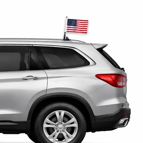 American Flag Suction Cup Car Mount - 2 Pack, 8x5 Inch Flags
