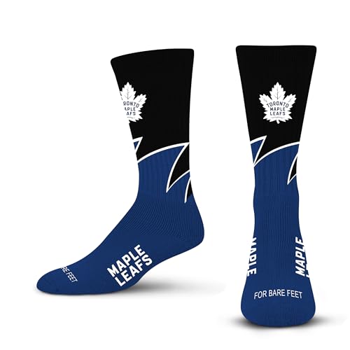Black Wave Crew Socks - Toronto Maple Leafs - Large
