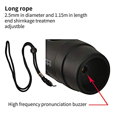 High Volume Electronic Whistle with USB Charging - Black