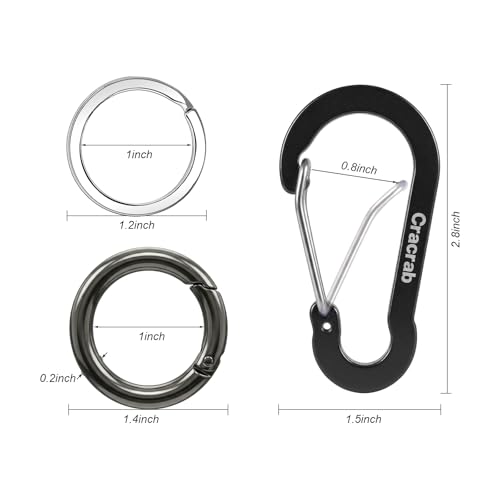 12-Piece Carabiner & O-Ring Clip Set - Lightweight Aluminum Organizer