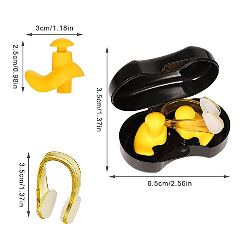SAVITA 6 Colors Reusable Waterproof Swimming Earplugs & Nose Clip Set for Water Sports