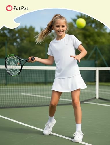 Athletic Short Sleeve Shirts for Kids 13-14 Years - White