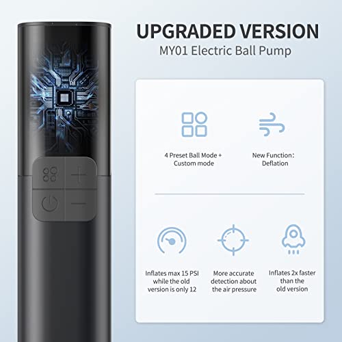 Electric Ball Pump with Deflation & Accurate Pressure Gauge