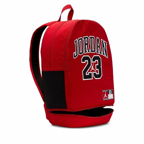 Red Jordan 23 Backpack - Burgundy with Shoe Pouch