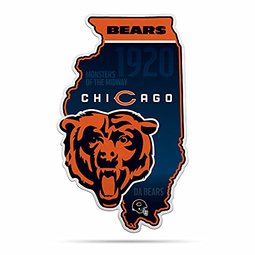 Chicago Bears Felt Pennant - NFL State Shape Wall Decor