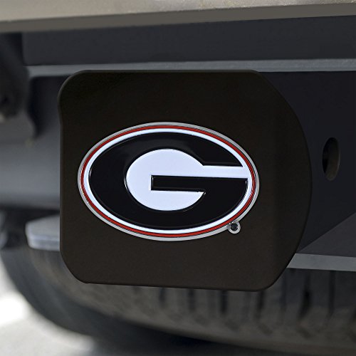 NCAA Georgia Bulldogs Hitch Cover - Black 3.4"x4"