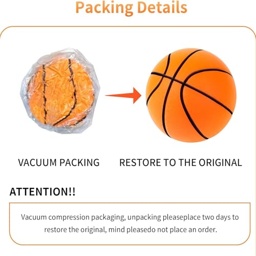 Silent Foam Basketball Size 7 Indoor Dribbling Ball for Quiet Training