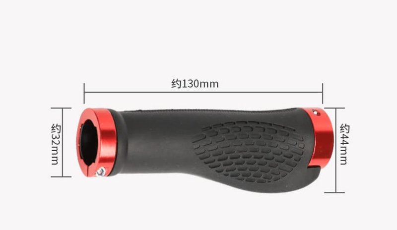 Rubber Grip Handlebar Cover Compatible with Kaabo Wolf Warrior Wolf Koning Wolf X Electric Scooter Anti-Slip Grip Replacement Parts (red)