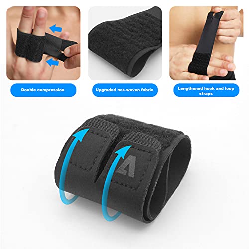 Adjustable Finger Splint Support Sleeve - Medium - Reusable Compression Brace for Arthritis & Sports Injuries