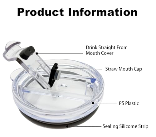 Leak-Proof Tumbler Lid for 40 oz and 50 oz Cups - Black