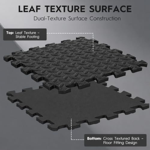 18 Pcs Interlocking EVA Foam Floor Tiles for Home Gym
