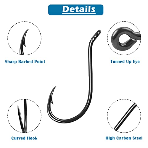 4# Octopus Fishing Hooks - 100pcs High Carbon Steel Circle Hooks