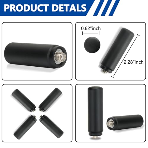 Mini UHF Two-Way Radio Antenna - 2.28 Inch SMA Female (4 Pack)