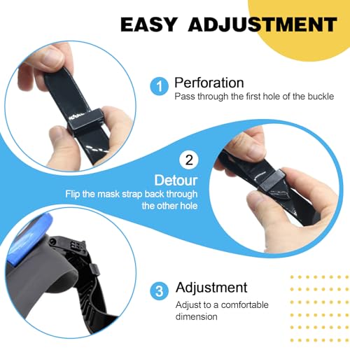 Adjustable Silicone Mask Strap 2-Pack for Snorkeling & Diving