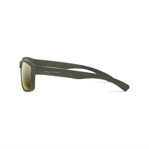 WarBird Easy Day Polarized Sunglasses - Green Matte Frame w/Brown High Contrast Lens - Impact Resistant - 100% UVA/UVB Blocking