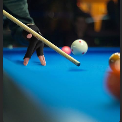 Wnddle Black Medium Left Hand Billiard Pool Glove 3-Finger for Stable Shots