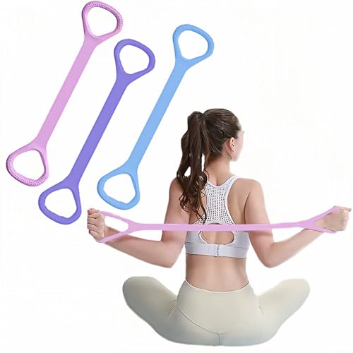 Figure 8 Resistance Bands with Handles - 3 Color Pack for Fitness