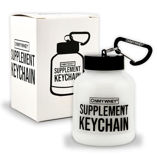 ONMYWHEY Portable Protein Funnel 180ml - Double Scoop Travel Dispenser Keychain