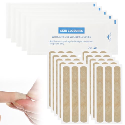 Breathable Wound Closure Strips - 30 Adhesive Steri Strips 0.48" x 4"