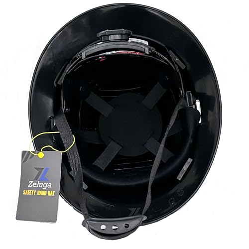 HDPE Full Brim Hard Hat, Construction Safety Helmet with Vented Holes, 6 Point Adjustable Ratchet Suspension, ?Meets ANSI/ISEA Z89.1