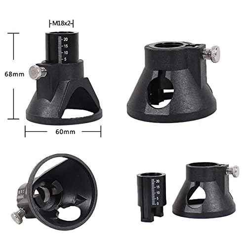 Rotary Multi Tool Cutting Guide Attachment Kit with HSS Router Drill Bits Set,11 Pcs