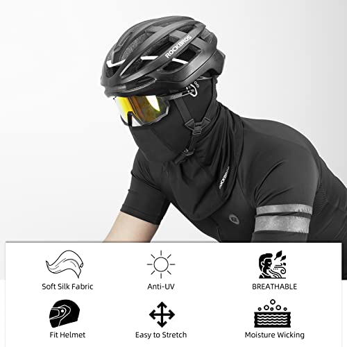 Summer Balaclava Face Mask - Cooling Neck Gaiter - One Size Black