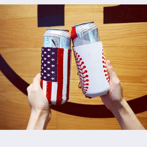 12oz Slim Beer Can Cooler Sleeves - 4 Pack Neoprene Insulators