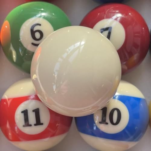 57mm White Billiard Cue Ball - Durable Resin for Pool Table