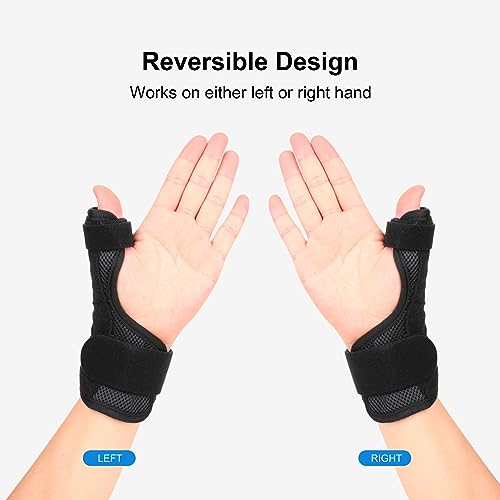 Thumb Brace for Pain Relief - CMC Joint Splint Support - Black