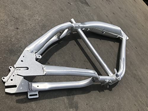 Gas Bicycle Frame with 3.4L Fuel Tank - Brushed Aluminum