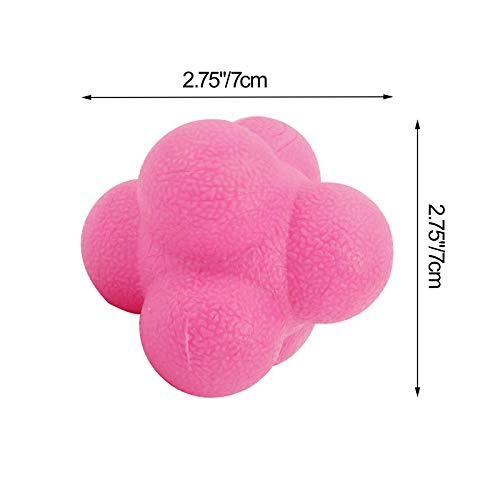 6 PCS Rubber Reaction Balls for Agility & Reflex Training