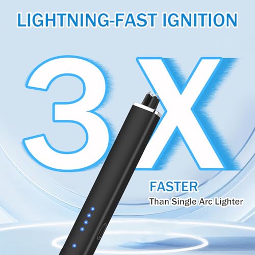 Rechargeable Electric Candle Lighter - Windproof Black