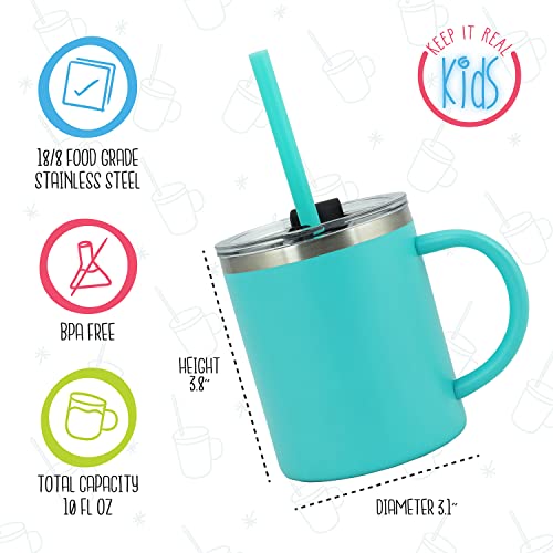 Real Deal Steel Kids Mug Set - Ocean Blue, BPA-Free, Double Wall Insulated