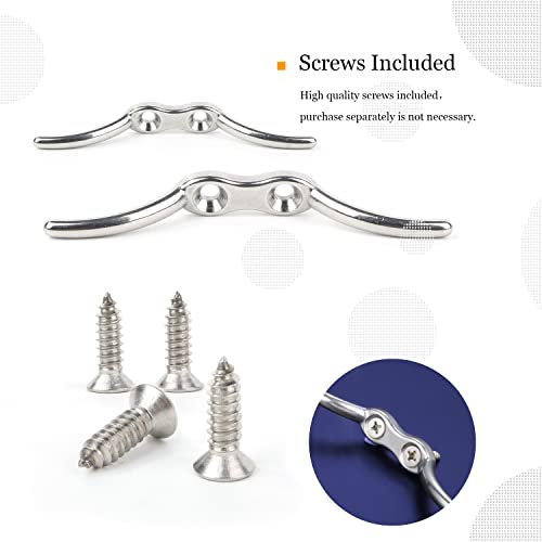 Stainless Steel Dock Cleats - 2.5 Inch, 4pcs - Corrosion Resistant