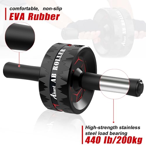 Ab Roller Wheel for Core Strength Training - Ultra-Wide Design, Black