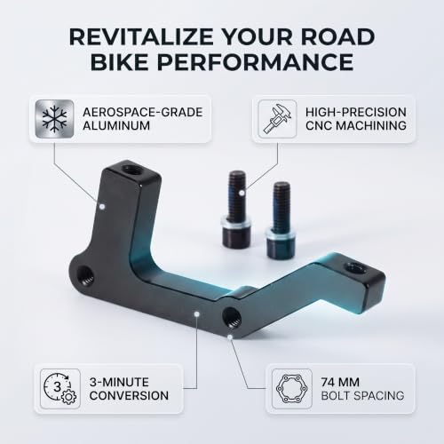VGEBY Disc Brake Adapter for Road Bike Converts V Brake to Disc Mount 203mm