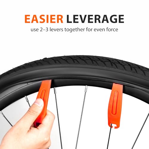 Bicycle Tire Levers 6-Pack - Ultra-Strong Nylon Tools for Bike Repairs