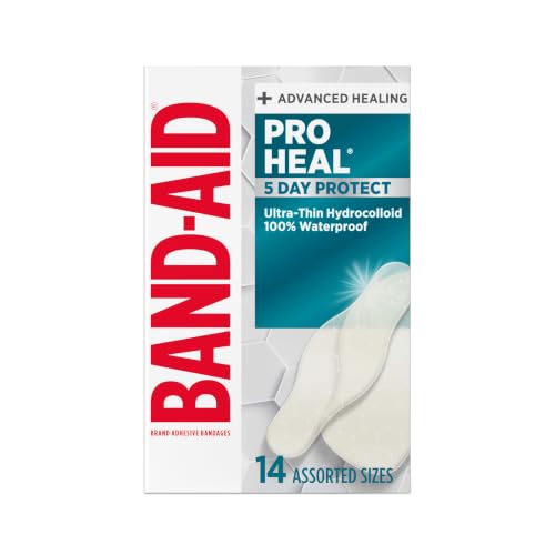 BAND-AID Pro Heal 5 Day Protect Hydrocolloid Bandages, Assorted - 14 Ct