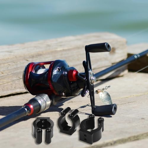 20 PCS Fishing Rod Clips - Wall Mounted Holder for Cues & Rods