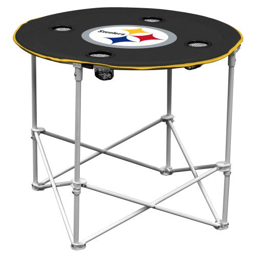 Pittsburgh Steelers Portable Round Table with Cup Holders