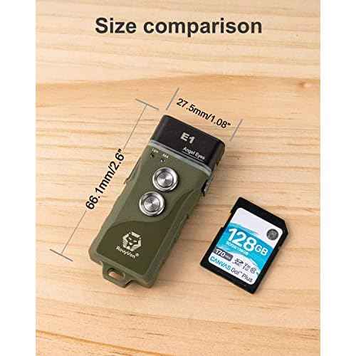 RovyVon E1 EDC Flashlight High Lumen Rechargeable, 700 Lumen Dual Power AAA Keychain Flashlights with Lockout Mode, Waterproof for Daily Use, Camping