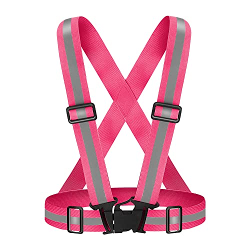 High Visibility Reflective Running Vest - Pink