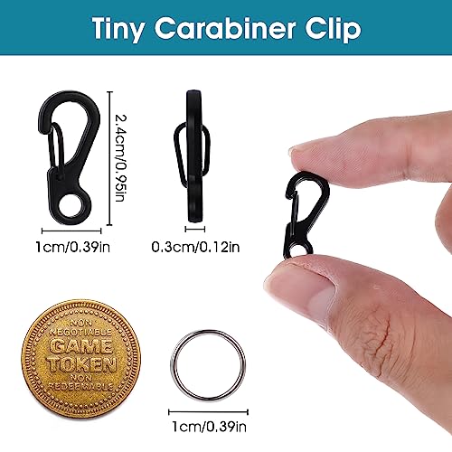 48PCS Mini Carabiner Clips - Zinc Alloy Keychain Hooks